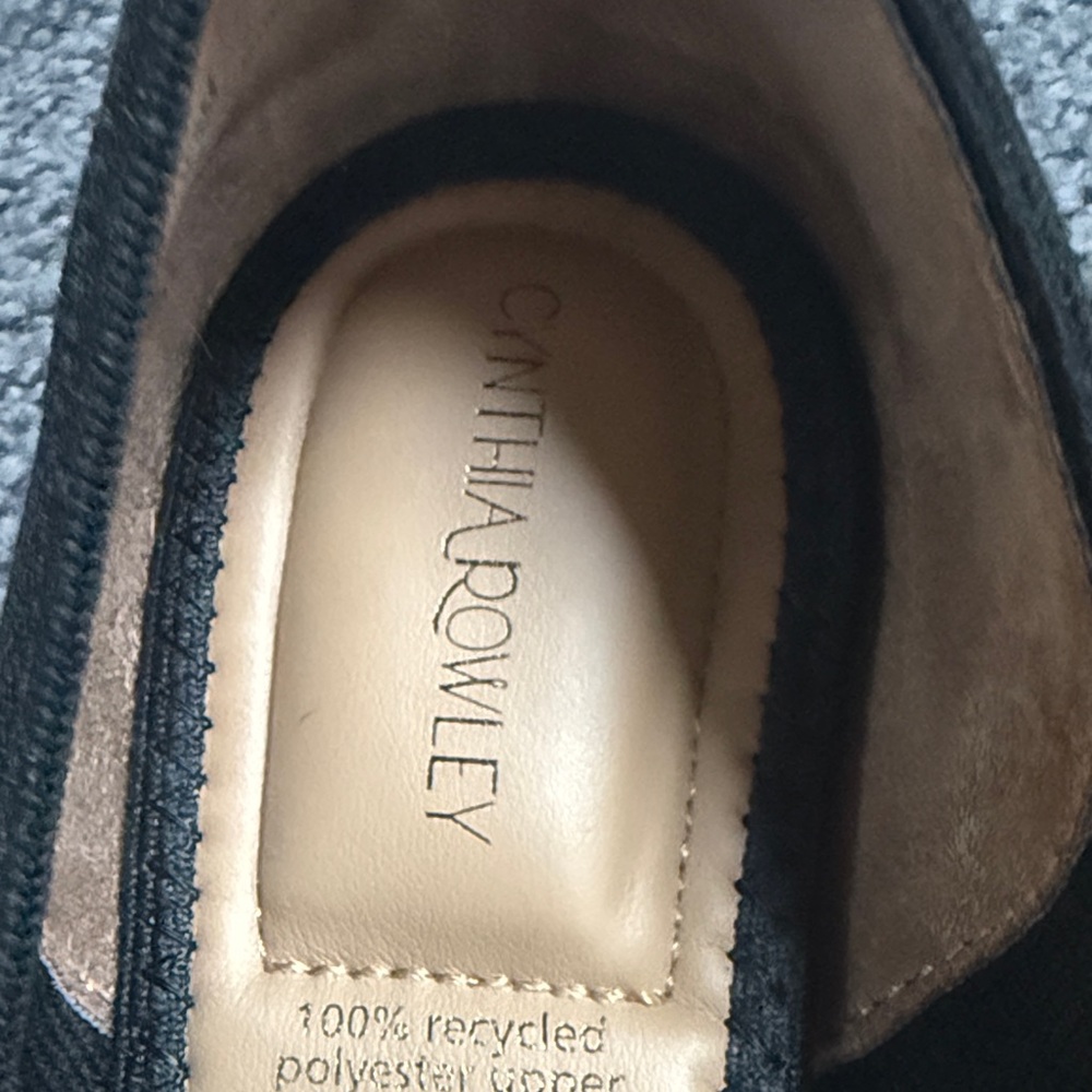 Cynthia Rowley Black Pointed-Toe ballet Knit Flats - Picture 2 of 13